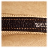 Hermès Vintage - Garden Party PM - Marrone Scuro Beige - Borsa in Pelle