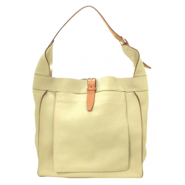 Hermès Vintage - Marwari GM - Brown Beige - Canvas Handbag