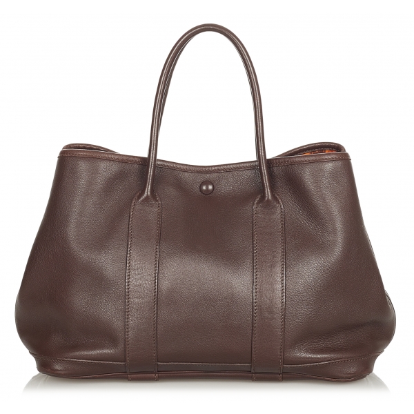 Hermès Vintage - Garden Party TPM - Dark Brown - Leather Handbag