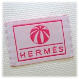 Hermès Vintage - Circus Canvas Nappy Bag - White Red - Canvas Bag