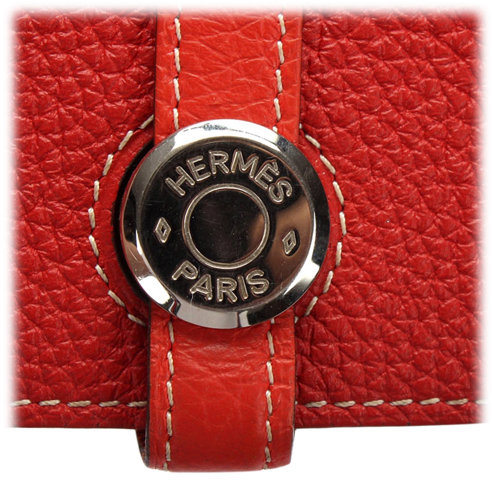 red hermes wallet