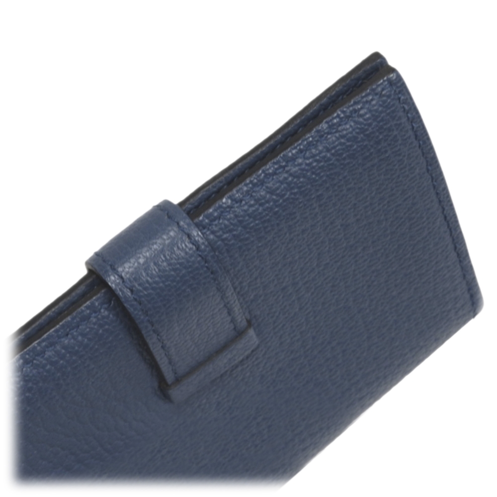 Hermès Vintage - Bearn Leather Card Holder - Blue - Leather Card Holder -  Avvenice
