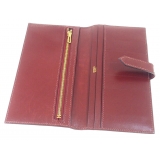 Hermès Vintage - Bearn Soufflet Leather Wallet - Rosso - Portafogli di Pelle