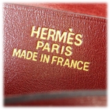 Hermès Vintage - Bearn Soufflet Leather Wallet - Rosso - Portafogli di Pelle