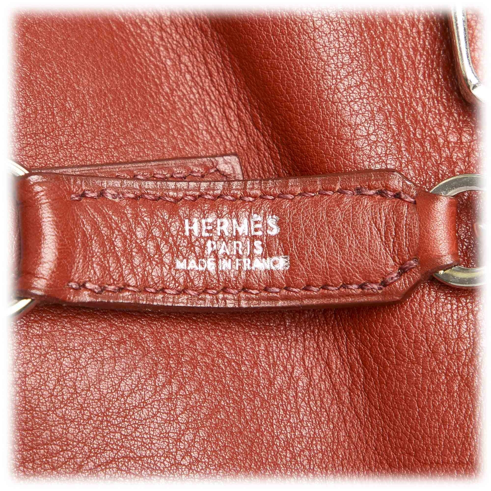 Hermes Fjord Leather Trim II Hobo Bag 31 Black
