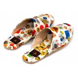 Divo Diva - Suite - White - Fabric Slippers - Made in Italy - Life is a Game Collection - Luxury High Quality