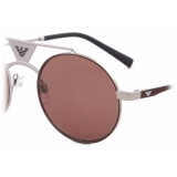 Giorgio Armani - Occhiali da Sole Uomo Forma Tonda - Marrone - Occhiali da Sole - Giorgio Armani Eyewear