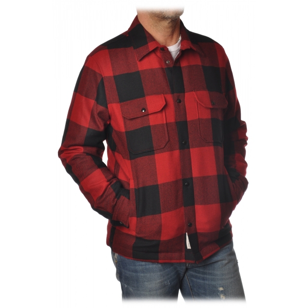 Woolrich - Shirt-Style Jacket in Check Pattern - Black/Red - Jacket - Luxury Exclusive Collection
