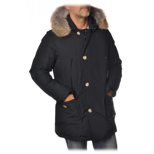 Woolrich - Parka With Detachable Fur - Blue - Jacket - Luxury Exclusive Collection