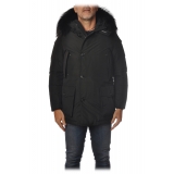 Woolrich - Parka con Cappuccio e Pelliccia in Volpe - Nero - Giacca - Luxury Exclusive Collection