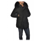 Woolrich - Parka con Cappuccio e Pelliccia in Volpe - Nero - Giacca - Luxury Exclusive Collection