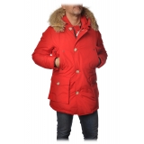 Woolrich - Down Jacket with Fur-Trimmed Hood - Red - Jacket - Luxury Exclusive Collection