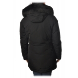 Woolrich - Fitted Down Jacket with Fox Fur Trimmed Hood - Black - Jacket - Luxury Exclusive Collection