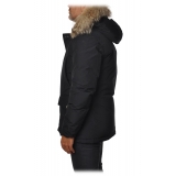 Woolrich - Jacket with Fur-Trimmed Hood - Blue - Jacket - Luxury Exclusive Collection