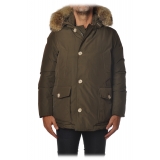 Woolrich - Jacket with Fur-Trimmed Hood - Green - Jacket - Luxury Exclusive Collection