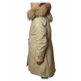 Woolrich - Parka with Fur-Trimmed Hood - Cream - Jacket - Luxury Exclusive Collection