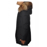 Woolrich - Jacket with Fur-Trimmed Hood - Blue - Jacket - Luxury Exclusive Collection