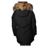 Woolrich - Jacket with Fur-Trimmed Hood - Blue - Jacket - Luxury Exclusive Collection