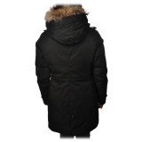 Woolrich - Parka con Cappuccio Bordato di Pelliccia in Contrasto - Nero - Giacca - Luxury Exclusive Collection