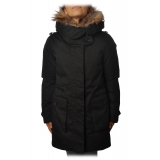 Woolrich - Parka con Cappuccio Bordato di Pelliccia in Contrasto - Nero - Giacca - Luxury Exclusive Collection