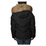 Woolrich - Short Jacket with Fur-Trimmed Hood - Blue - Jacket - Luxury Exclusive Collection