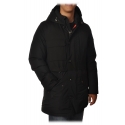 Woolrich - Parka con Cappuccio e Inserto di Tessuto Tecnico - Nero - Giacca - Luxury Exclusive Collection