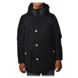 Woolrich - Parka with Hood and Technical Fabric - Blue - Jacket - Luxury Exclusive Collection