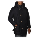 Woolrich - Parka con Cappuccio e Inserto di Tessuto Tecnico - Blu - Giacca - Luxury Exclusive Collection