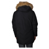 Woolrich - Parka con Cappuccio e Bottoni in Contrasto - Blu - Giacca - Luxury Exclusive Collection