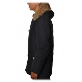 Woolrich - Parka with Hood and Contrast Buttons  - Blue - Jacket - Luxury Exclusive Collection