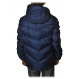 Woolrich - Short Down Jacket in Quilted Effect - Blue - Jacket - Luxury Exclusive Collection