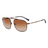 Giorgio Armani - Navigator Shape Men Sunglasses - Camel - Sunglasses - Giorgio Armani Eyewear