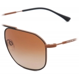 Giorgio Armani - Navigator Shape Men Sunglasses - Camel - Sunglasses - Giorgio Armani Eyewear