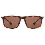 Giorgio Armani - Rectangular Shape Men Sunglasses - Brown - Sunglasses - Giorgio Armani Eyewear