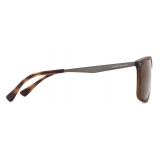 Giorgio Armani - Rectangular Shape Men Sunglasses - Brown - Sunglasses - Giorgio Armani Eyewear