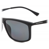 Giorgio Armani - Rectangular Shape Men Sunglasses - Anthracite - Sunglasses - Giorgio Armani Eyewear