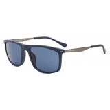 Giorgio Armani - Rectangular Shape Men Sunglasses - Blue - Sunglasses - Giorgio Armani Eyewear