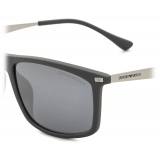 Giorgio Armani - Rectangular Shape Men Sunglasses - Grey - Sunglasses - Giorgio Armani Eyewear