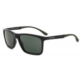 Giorgio Armani - Rectangular Shape Men Sunglasses - Black - Sunglasses - Giorgio Armani Eyewear