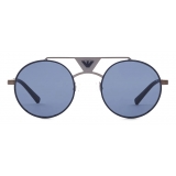 Giorgio Armani - Occhiali da Sole Uomo Forma Tonda - Blu - Occhiali da Sole - Giorgio Armani Eyewear