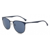 Giorgio Armani - Round Shape Men Sunglasses - Blue - Sunglasses - Giorgio Armani Eyewear