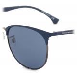 Giorgio Armani - Round Shape Men Sunglasses - Blue - Sunglasses - Giorgio Armani Eyewear