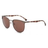 Giorgio Armani - Round Shape Men Sunglasses - Brown - Sunglasses - Giorgio Armani Eyewear