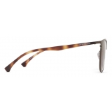 Giorgio Armani - Round Shape Men Sunglasses - Brown - Sunglasses - Giorgio Armani Eyewear