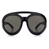 Tom Ford - Serena Sunglasses - Round Oversized Sunglasses - Black - FT0886 - Sunglasses - Tom Ford Eyewear