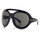 Tom Ford - Serena Sunglasses - Occhiali da Sole Rotondi Oversized - Nero - FT0886 - Occhiali da Sole - Tom Ford Eyewear