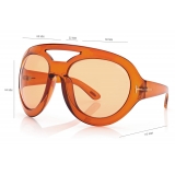Tom Ford - Serena Sunglasses - Round Oversized Sunglasses - Light Brown - FT0886 - Sunglasses - Tom Ford Eyewear
