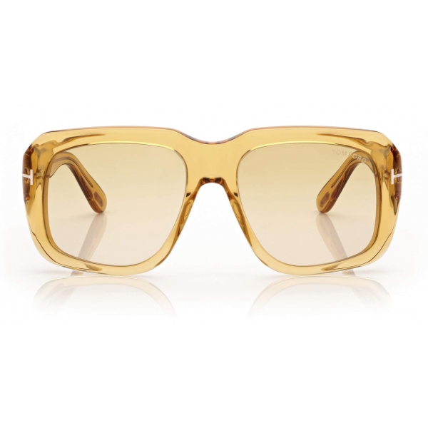 Tom Ford - Bailey Sunglasses - Occhiali da Sole Quadrati - Giallo Lucido - FT0885 - Occhiali da Sole - Tom Ford Eyewear