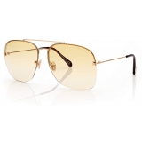 Tom Ford - Mackenzie Sunglasses - Occhiali da Sole Pilota - Marrone - FT0883 - Occhiali da Sole - Tom Ford Eyewear