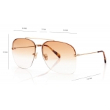 Tom Ford - Mackenzie Sunglasses - Occhiali da Sole Pilota - Oro - FT0883 - Occhiali da Sole - Tom Ford Eyewear
